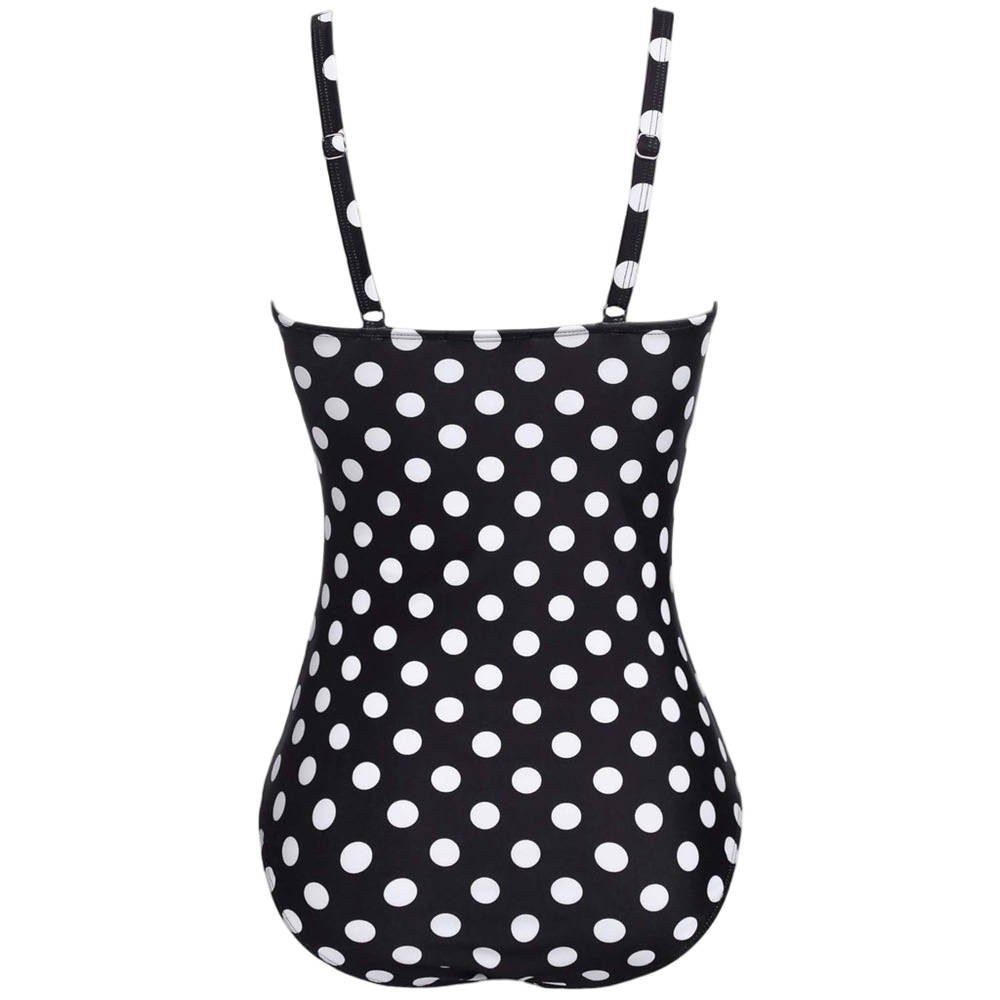 EKOUAER Women's One Piece Swimsuit Ruched Tummy Control Vintage Retro Push Up - Picture 5 of 6